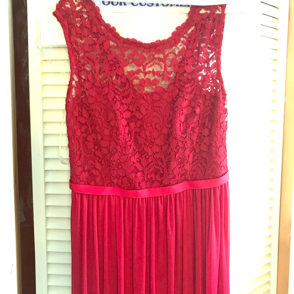 Davids Bridal Apple Red Bridesmaid Dress Size 10